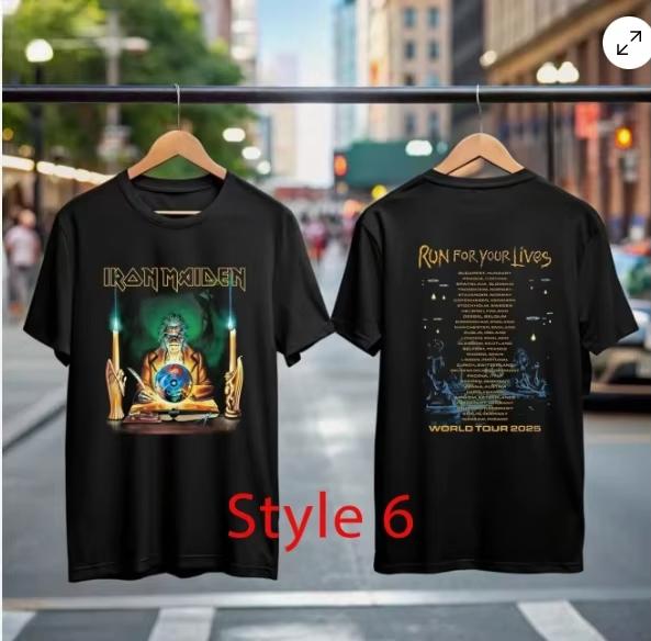 

Men s T-shirt Iron Maiden Run for Your Lives World Tour 2025 Arnhem Petherland Dutch Exclusive Merch T-shirt Gelredome Ins Y2k S
