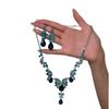 Elegant and sophisticated blue cubic zirconia necklace, perfect for a birthday or formal occasion, a clavicle chain, a necklace accessory
