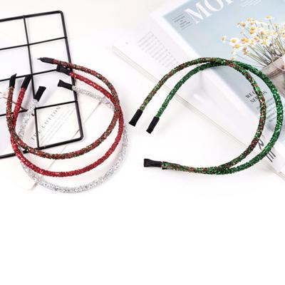 Dames Haarband Glanzende Pailletten Elastische Hoofdband DIY Glitter Handgemaakt DIY Haarband Kerst Accessoires