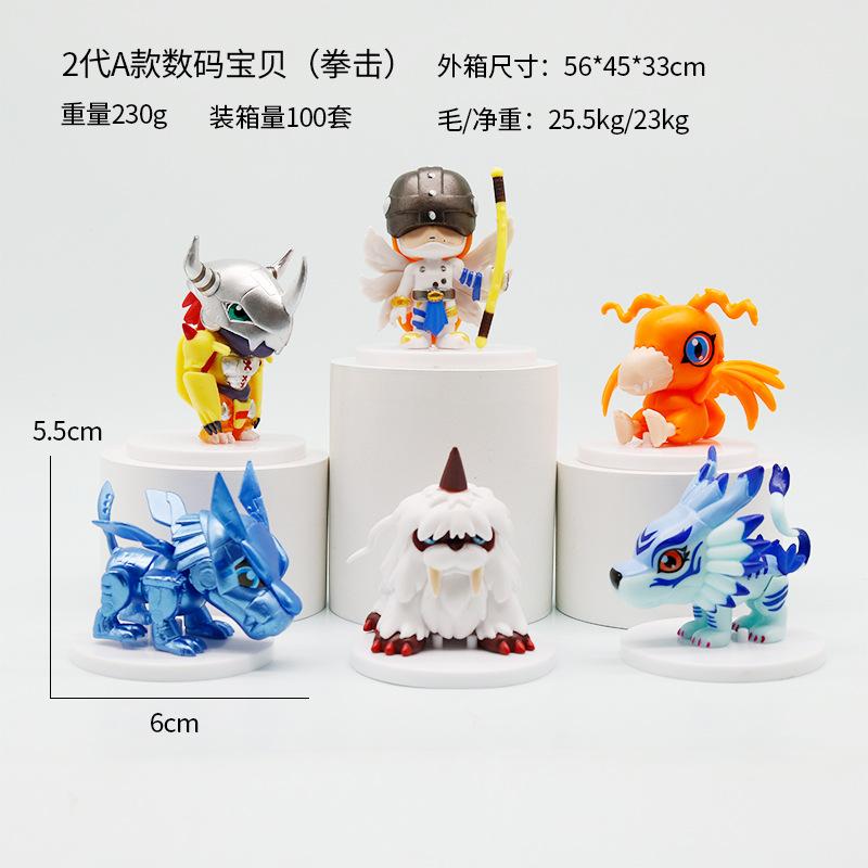 Tall Superior Quality 6-8pcs/set Anime Digital Monster Digimon Cosplay Adorable PVC Collection Action Figure Model Playthings Fans Birth Date Gifts