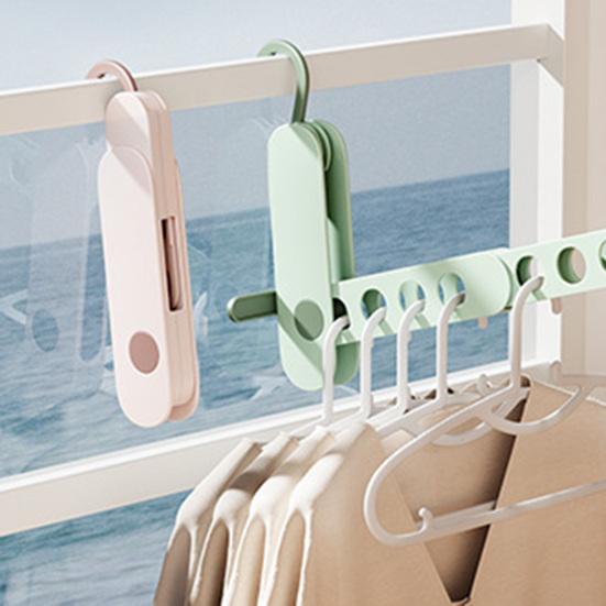 Coat Hanger Portable Folding Clothes Rack Durable Space-Saving Organizer with 7