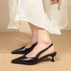 2025 New Summer Fashion Solid Color Buckle Sandals Sexy Pointed Stiletto Slippers Elegant Dress Party High Heels Women 35-42
