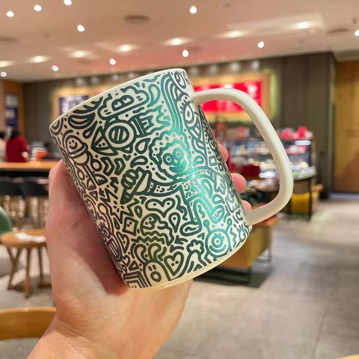 Creative Graffiti Mug Personalized Ceramic Water Cup Coffee Cup Milk Cup Mug Creative Street Graffiti Style