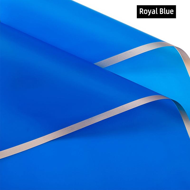 

10pcs/bag Bouquet Packaging Paper Waterproof Thickened Gold Edge Floral Wrapping Paper Gift Flowers Packing Supplies королівський синій колір