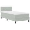 vidaXL Spring Bed with Mattress Light Grey 90x200 Cm Velvet 3339146