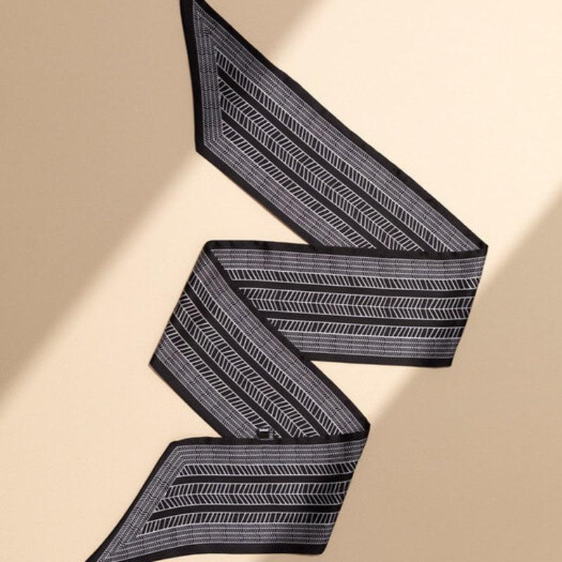 RECLOW RECLOW STRIPE Long Scarf BLACK