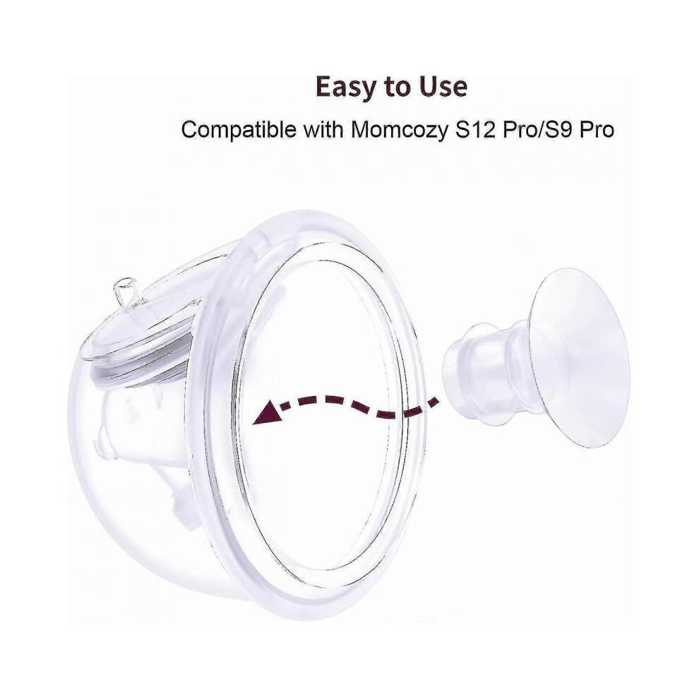 10-Piece Flange Inserts 13/15/17/19/21mm Compatible with Momcozy S12 Pro/S9 Pro/S12/S9 Breastpump Cups