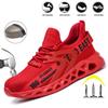 Work Safety Shoes For Men Lightweight Protective Work Sneakers Lightweight Men Shoes Breathable Shoes Anti-Puncture Work Shoe