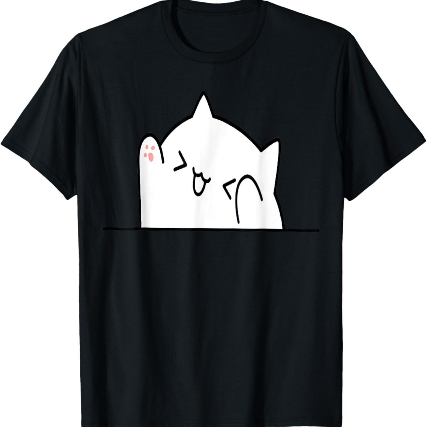 Cute Funny Bongo Cat meme T-Shirt T-Shirt S