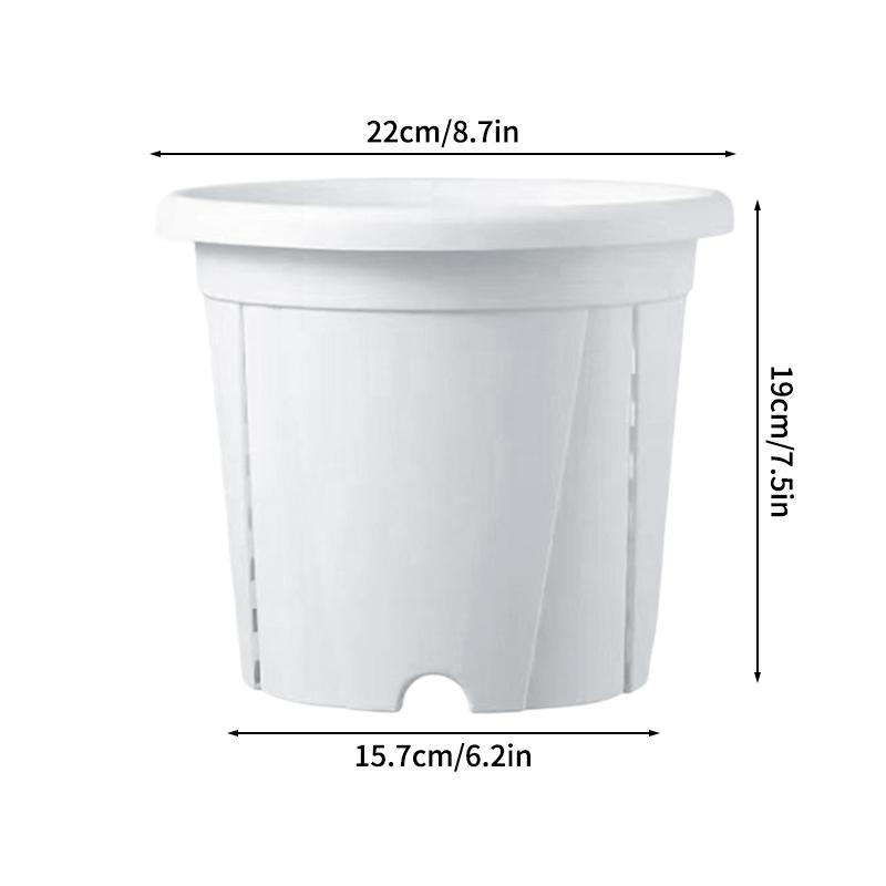 Plastic Green Plant Flower Pot Thickened Resin Gallon Pot Balcony Planting Flower Pot Root Control Breathable Seedling Planters