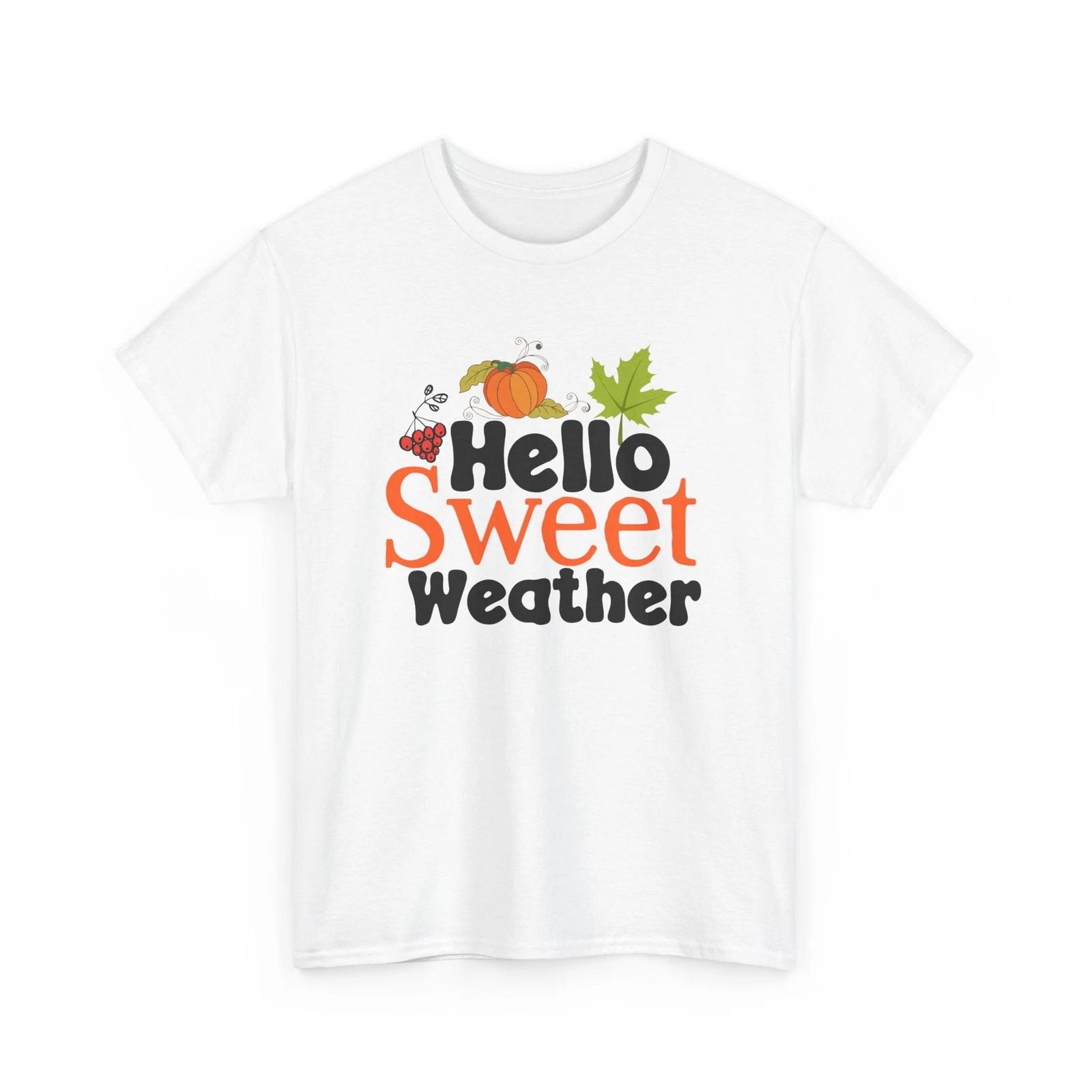 Fall Aesthetic T-Shirt | Autumn Leaves Tee | Hello Sweater Weather T-Shirt 2XL