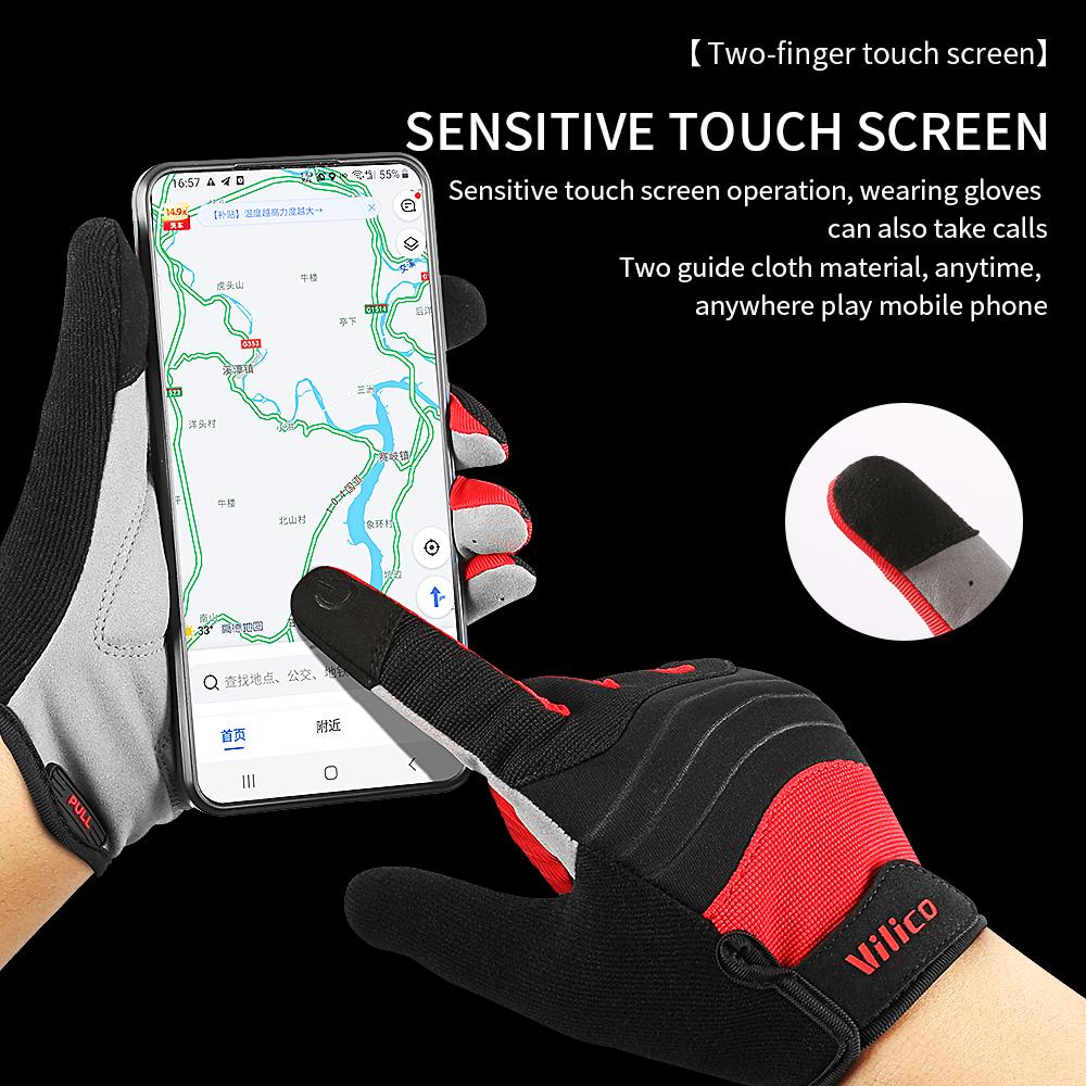 Professional Level Outdoor Cycling Gloves Super Fiber Wear-resistant Shock-absorbing Breathable Comfortable Riding Gloves