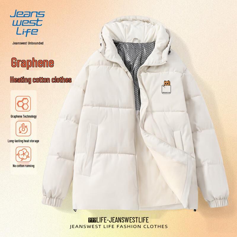 

Jeanswest Men s Hooded Winter Cotton Padded Jacket