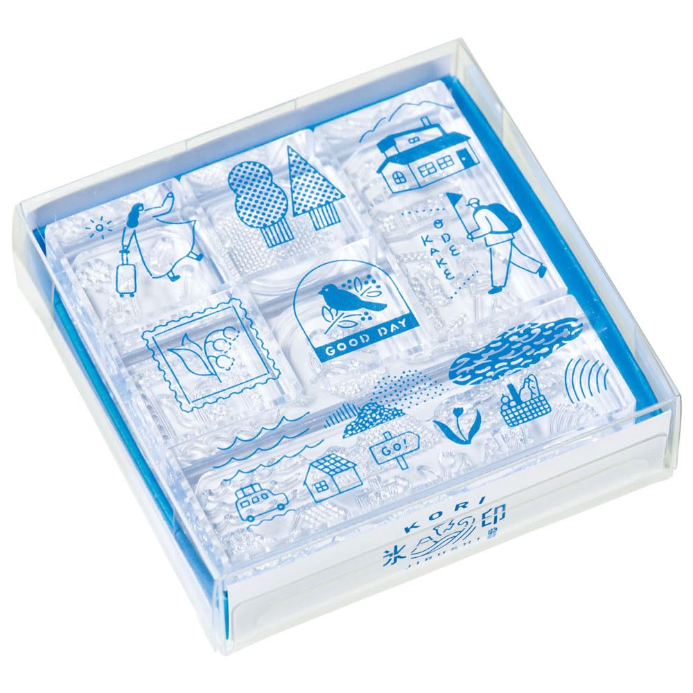 King Jim Clear Ice Set of Odekake Stamps, Mark, 6, Set, CLSSB-001