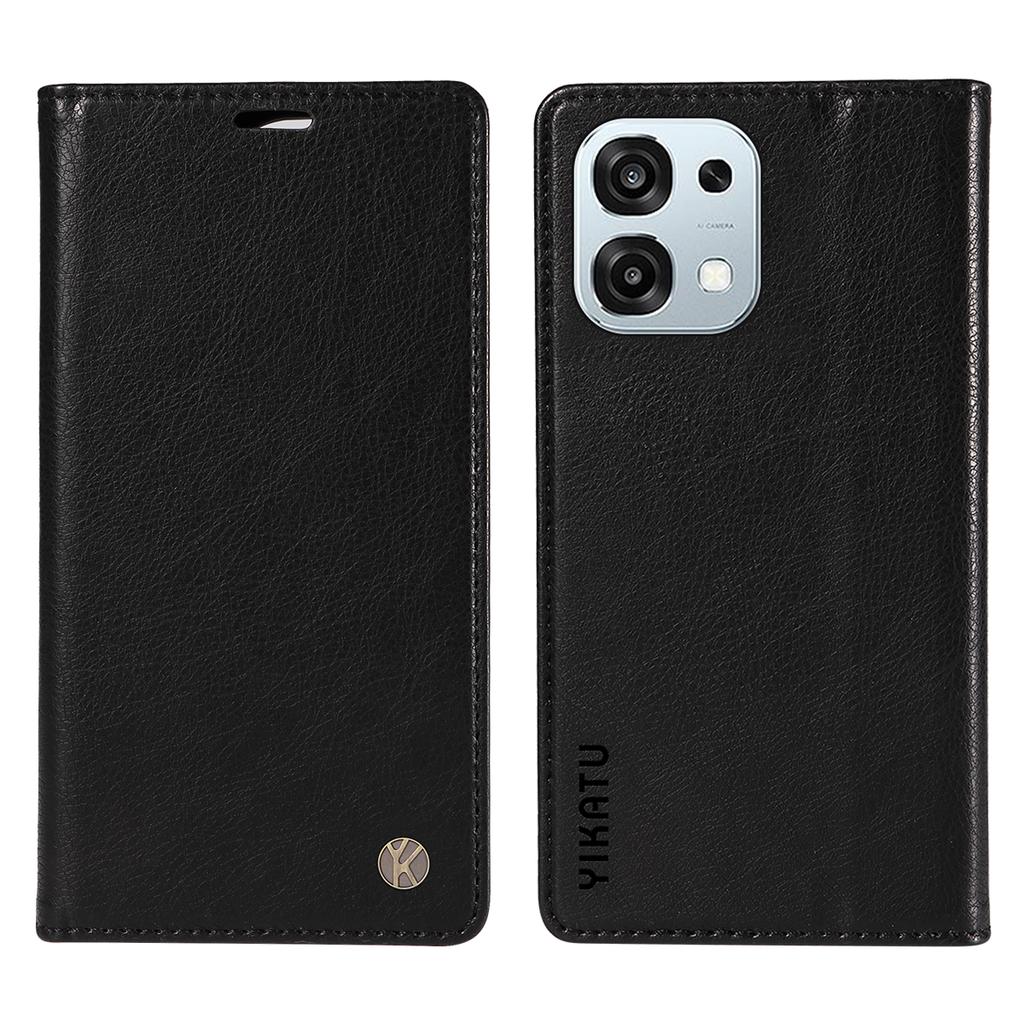 For Oppo A6 Pro 4G/Oppo F31 5G/Oppo A6 Pro 5G Wallet Case YIKATU YK-006 Magnetic Closure Leather Phone Cover Litchi Texture