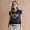 Lettering Embroidery Punching Layered Knit