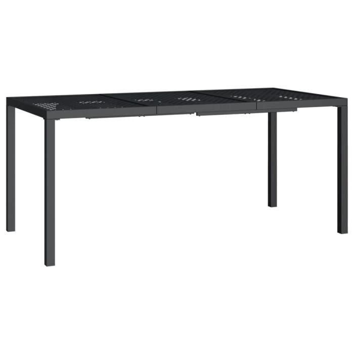 VidaXL Garden Table Anthracite 165x80x72 Cm Steel 362746