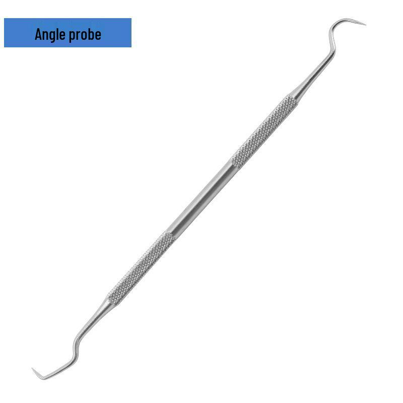 Stainless Steel Dental Tools Set: Oral Endoscope, Probe, Toothpick, Cavity Cleaner, Stain & Tartar Remover.