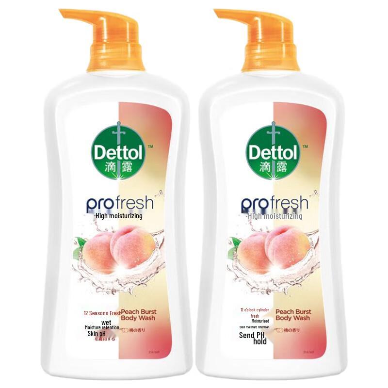 Dettol Refreshing & Moisturizing Sweet Peach Shower Gel (2x950g)