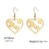 Cazador Horse Heart Pendant Earrings for Women Stainless Steel Gold Color Animal Jewelry Earrings Birthday Valentine Gift