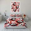 Red And Black Splash Soccer Ball Pattern 3Pcs Bedding Set Soft Microfiber Bedding Set For Football Fans Boys Bedroom
