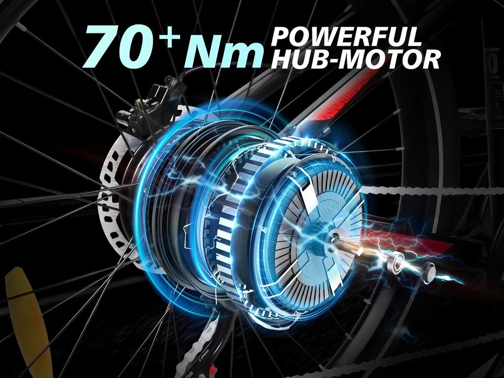 XD26 750W motor, 48V 14AH battery hydraulic disc brake adult electric bicycle 26 inch tires 7-speed all terrain electric bicycle