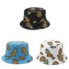 Spring Summer Pineapple Pattern Flat Top Fisherman Cap With Sun Shade For Outdoor Activities