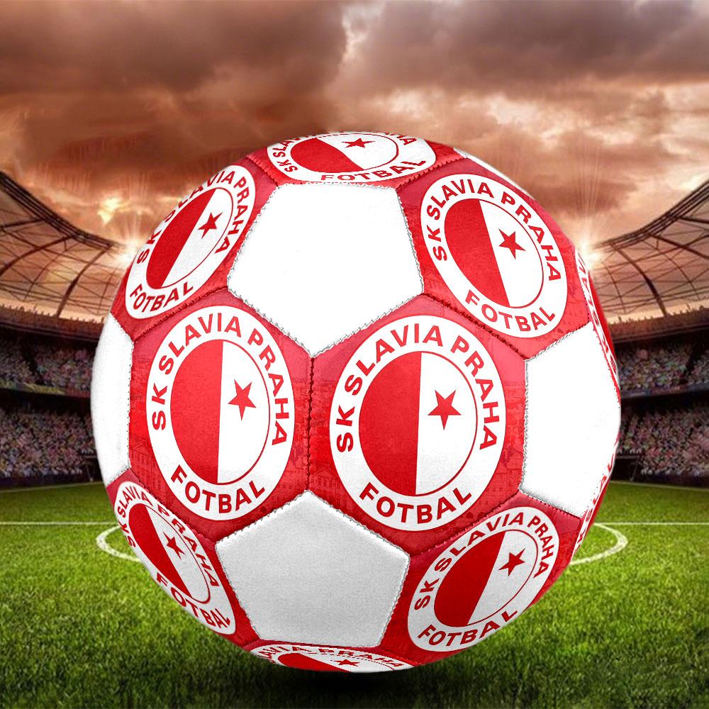 SK Slavia Praha Storlek 5 Fotboll, Maskinsydd PVC, Hållbar & Hög Studs, Passar Alla Åldrar, fan-produkt, matcher & utomhusbruk.