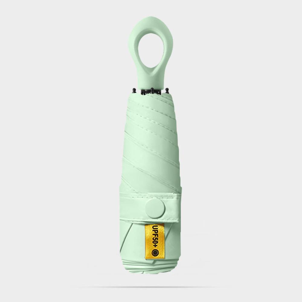 Anti UV Mini Sun Umbrella Lightweight Five-Folding Parasol 2 In 1 Portable Rain Umbrella  Travel