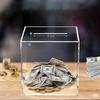 Clear Acrylic Money Bank Piggy Bank for Adult, Must Break to Open Transparent