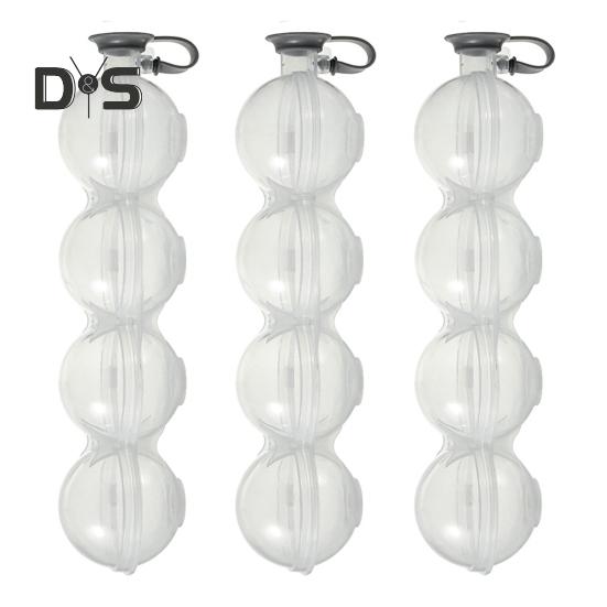 Eiskugelmacher, runde Eiswürfelform mit 4 Löchern, leicht zu befüllen und freizugeben, Eiskugelmacher mit Silikonabdeckung für Whisky-Cocktails