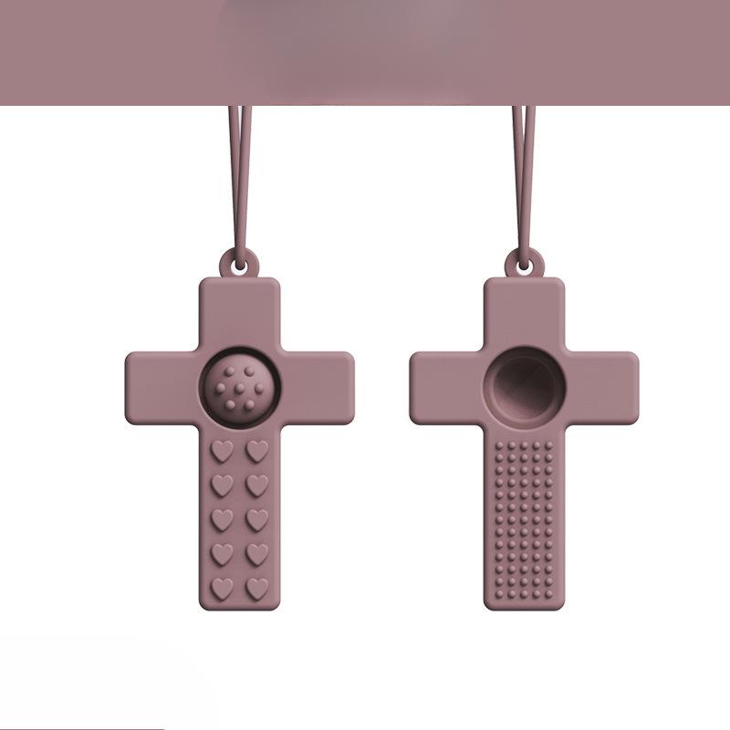 Infant Teething Sticks Children's Cross Teething Rings Baby Bubble Fun Silicone Teething Rings Toys