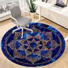 1pc Mandala Design Office Round Area Rug, Under Office Chairs Bedroom Living Room Home Decor, Room Deco