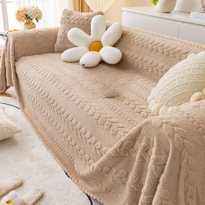 

Зимнее утолщенное полотенце для дивана, маленькое свежее плюшевое одеяло, одеяло в стиле Ins, сплошное цветное полотенце для дивана, полностью покрытое универсальн... 180*130cm