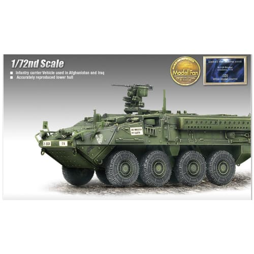 Academy 1/72 Scale Ground Vehicle Series 9 M1126 Stryker Plastic Model