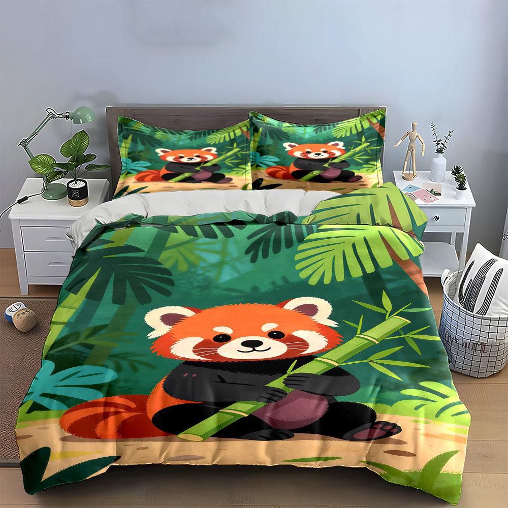 Red pandas and bamboo. Bedding sets Duvet cover sets Duvet covers Pillowcases(1 * Duvet Cover 2 * Pillowcases without duvet insert)