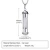 Collana da uomo con ciondolo a cilindro in acciaio inossidabile, Gioielli da collezione senza tempo, Capsula del tempo, Regali commemorativi