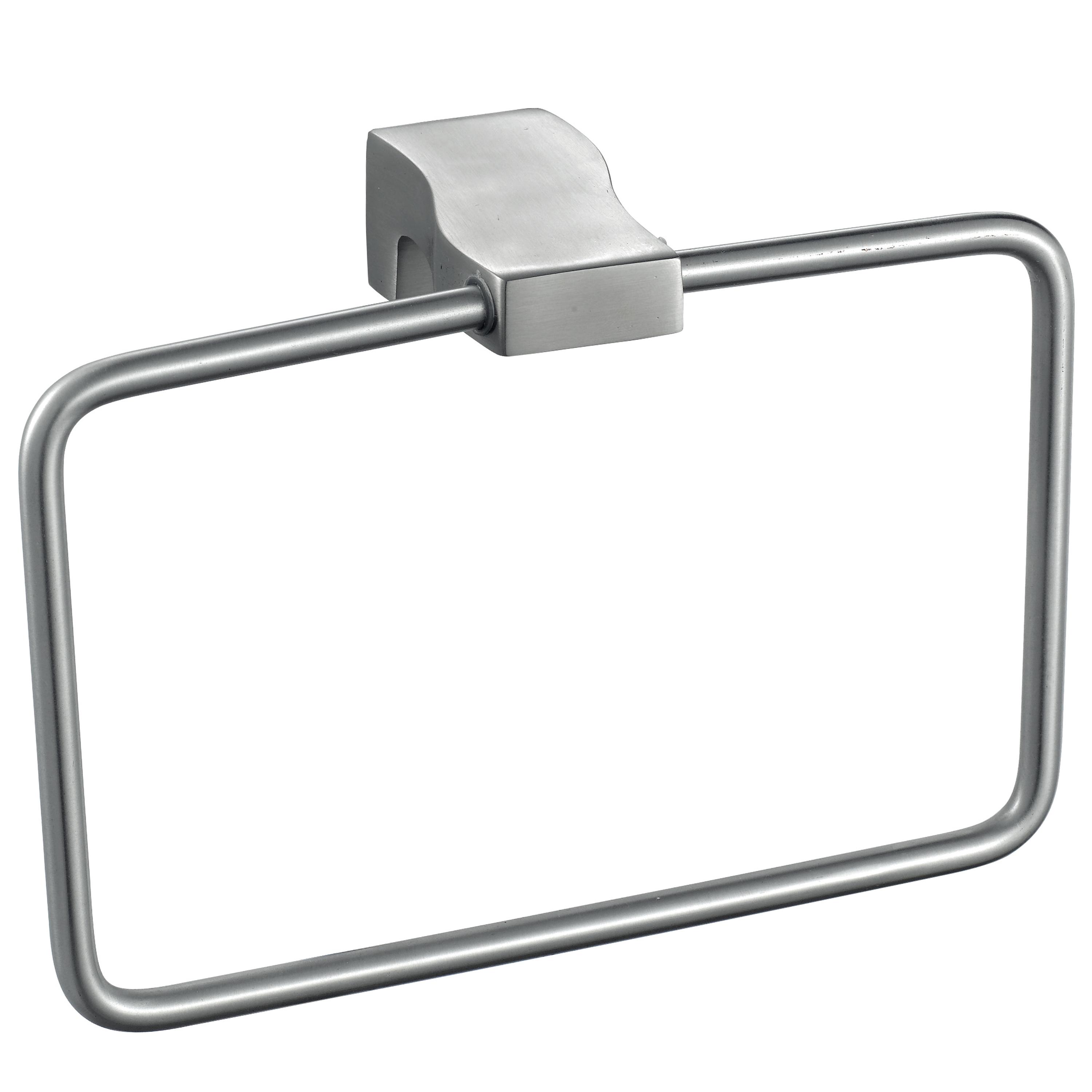 Modern Wall Mounted Chrome Finish Eco-Friendly Stainless Steel Bathroom Towel Ring Holder Rail Accessories JIEQUAN 1 Year (as the picture,Stainless Steel)