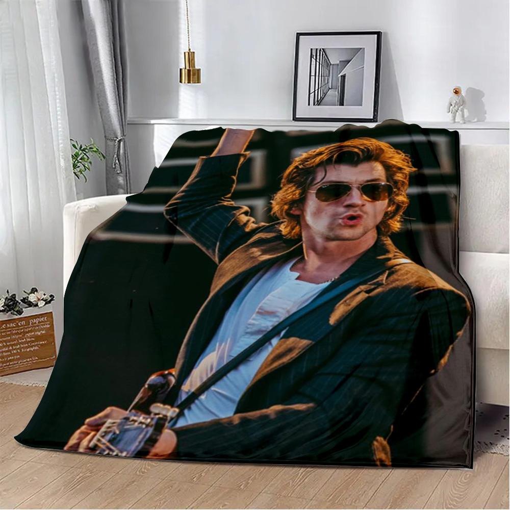 Printed Blanket Picnic Blankets Alex Turner Arctic Monkeys Rock Band Warm Blanket Soft and Comfortable Home Travel Birthday Gift