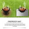 Round Outdoor Fireplace Brazier Fireproof Mat Barbecue Stove Insulation Mat
