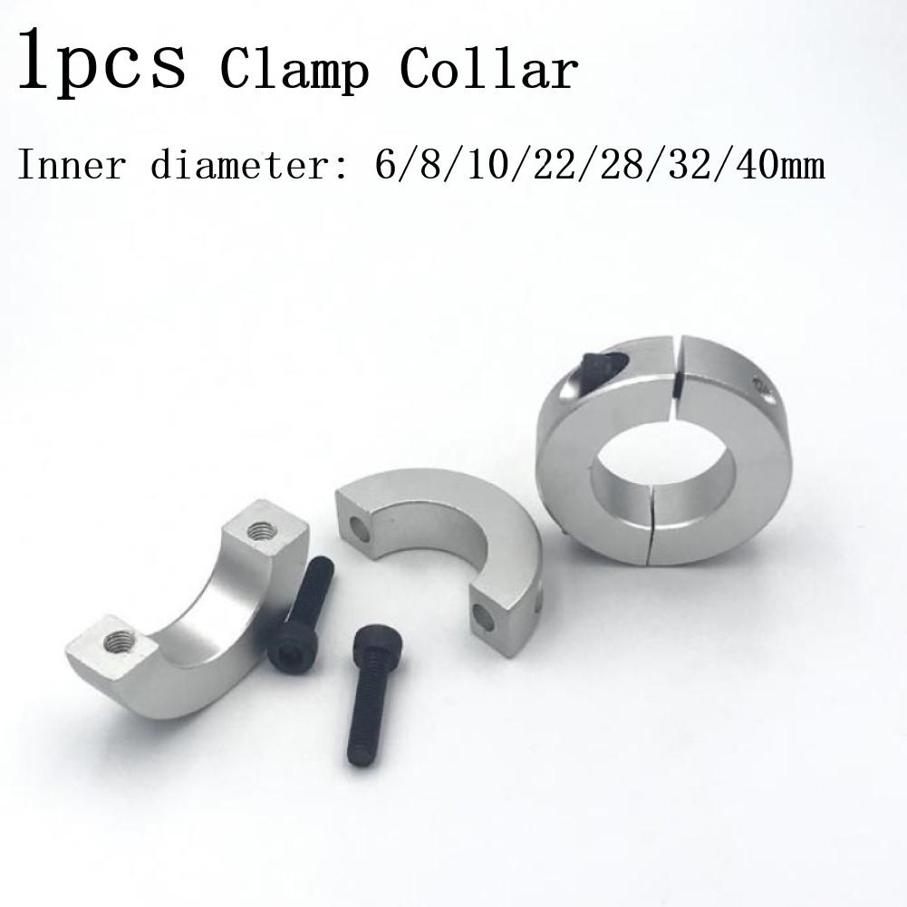 1pc 6-40mm Shaft Collar Aluminum Alloy Linear Motion Clamp  With Screws Clamp Collar Double Split Clamp Type