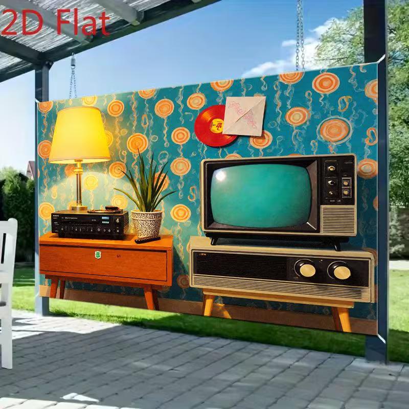 2D Retro Nostalgic Room Background for Video & Photography