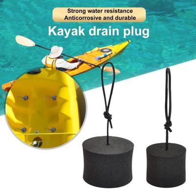 4Pcs Kayak Drain Plugs Drain Boat EVA with Lanyard Inflatable Holes Stopper Water Retaining Plug