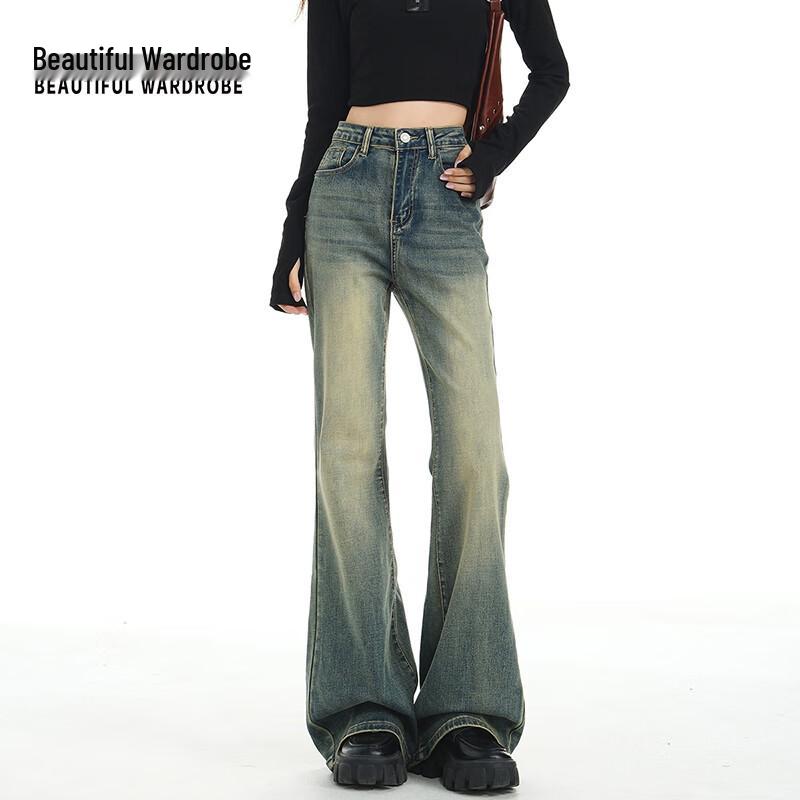 

Женские джинсы скинни клеш S