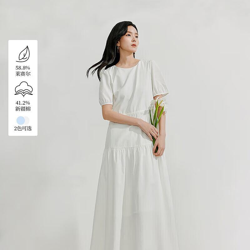 INMAN Lyocell Poplin A-line Dress L