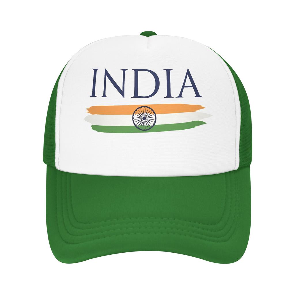 Summer Sun Hats Minimal India Tricolour Brush Art  Baseball Cap Cute Hip Hop Hats Washed Female Male Tennis Skate Baseball Caps