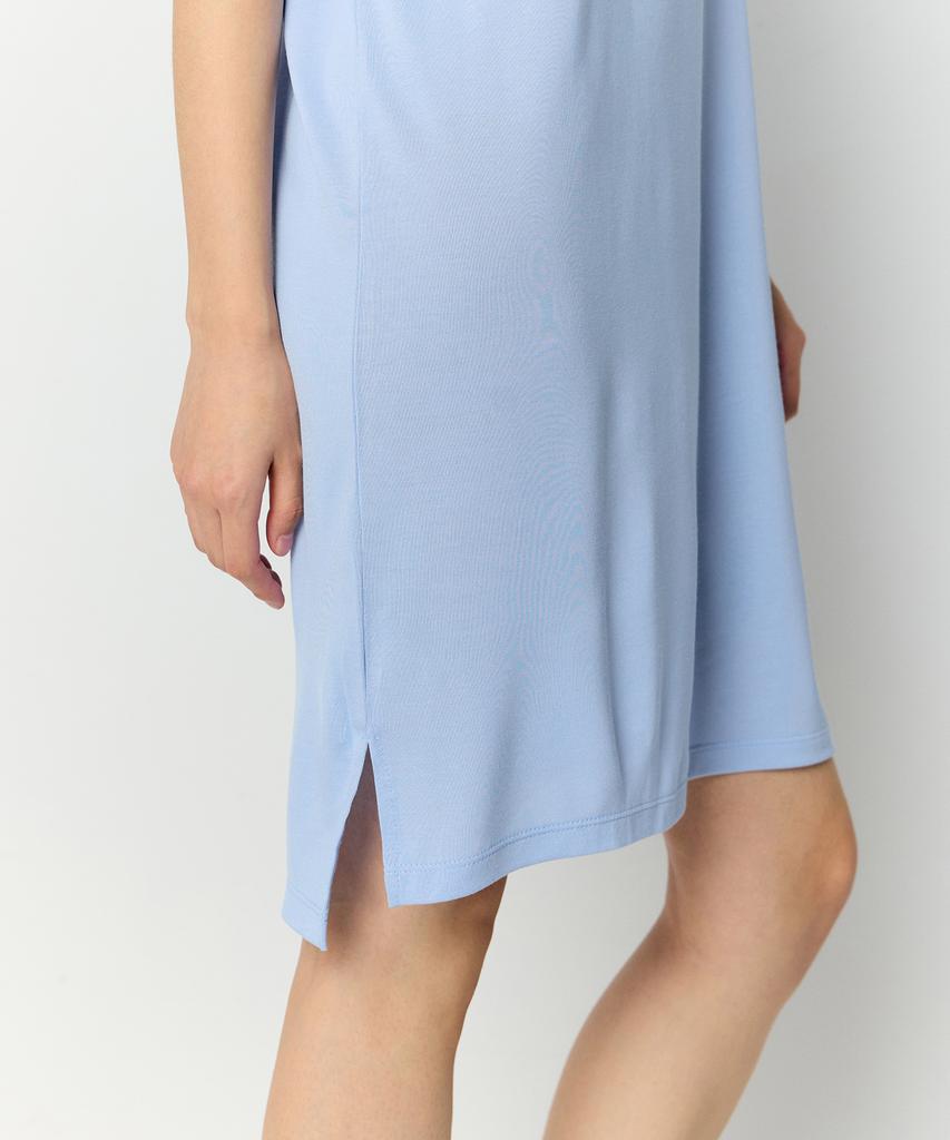 Musinsa Standard Vestido Camiseta de Modal para Mujer [Azul Claro]