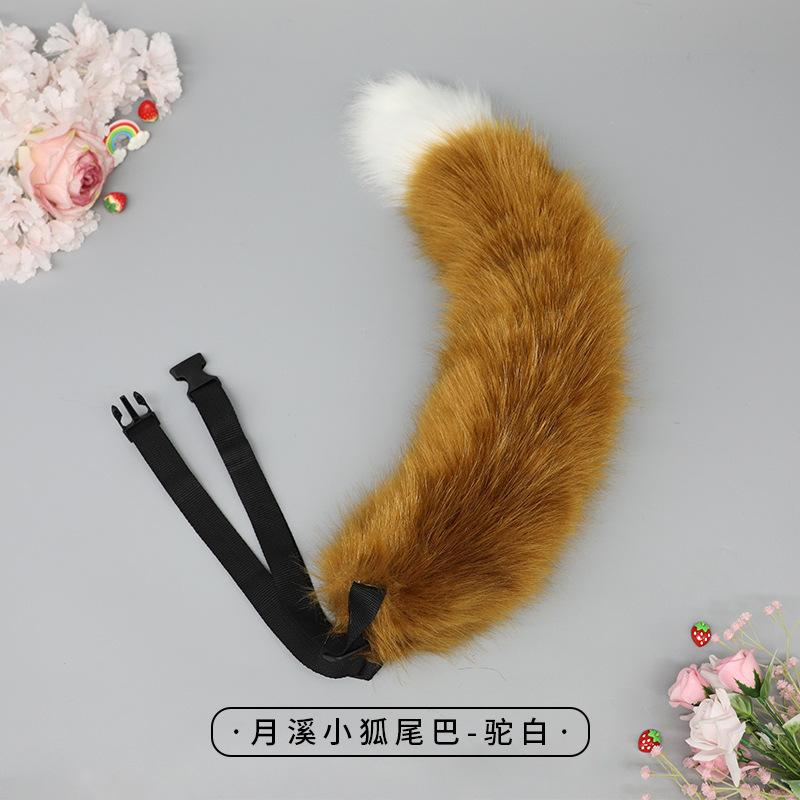 

A handmade Japanese Lolita animal ear headdress cosplay hair upright white fox ear headband