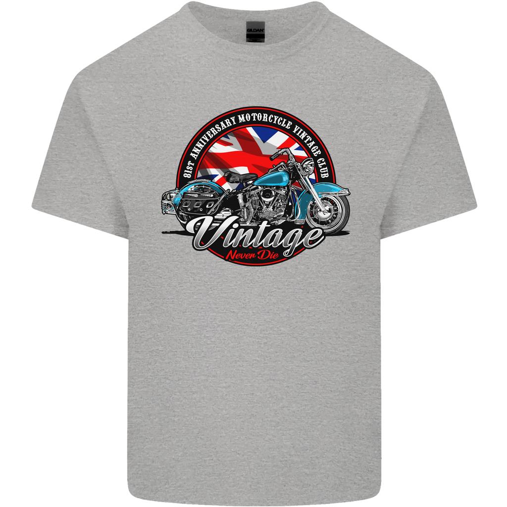 British Motorcycle Union Jack Flag Biker Chopper Unisexs Light Cotton TShirt