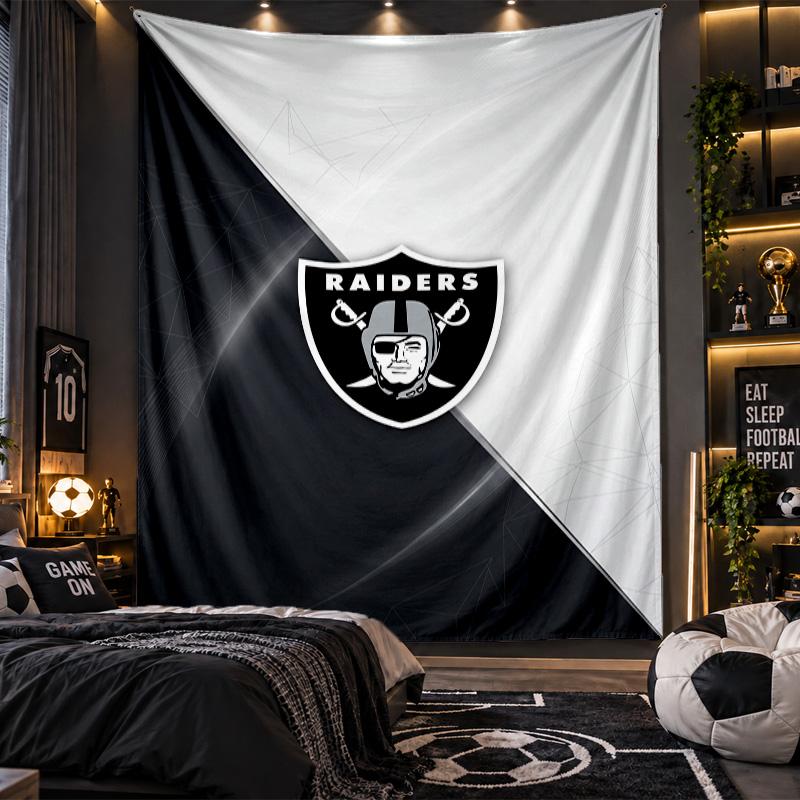 Wandbehang Tapisserie Las Vegas Raiders Drucktuch für Wohnzimmer Schlafzimmer Heimdekoration